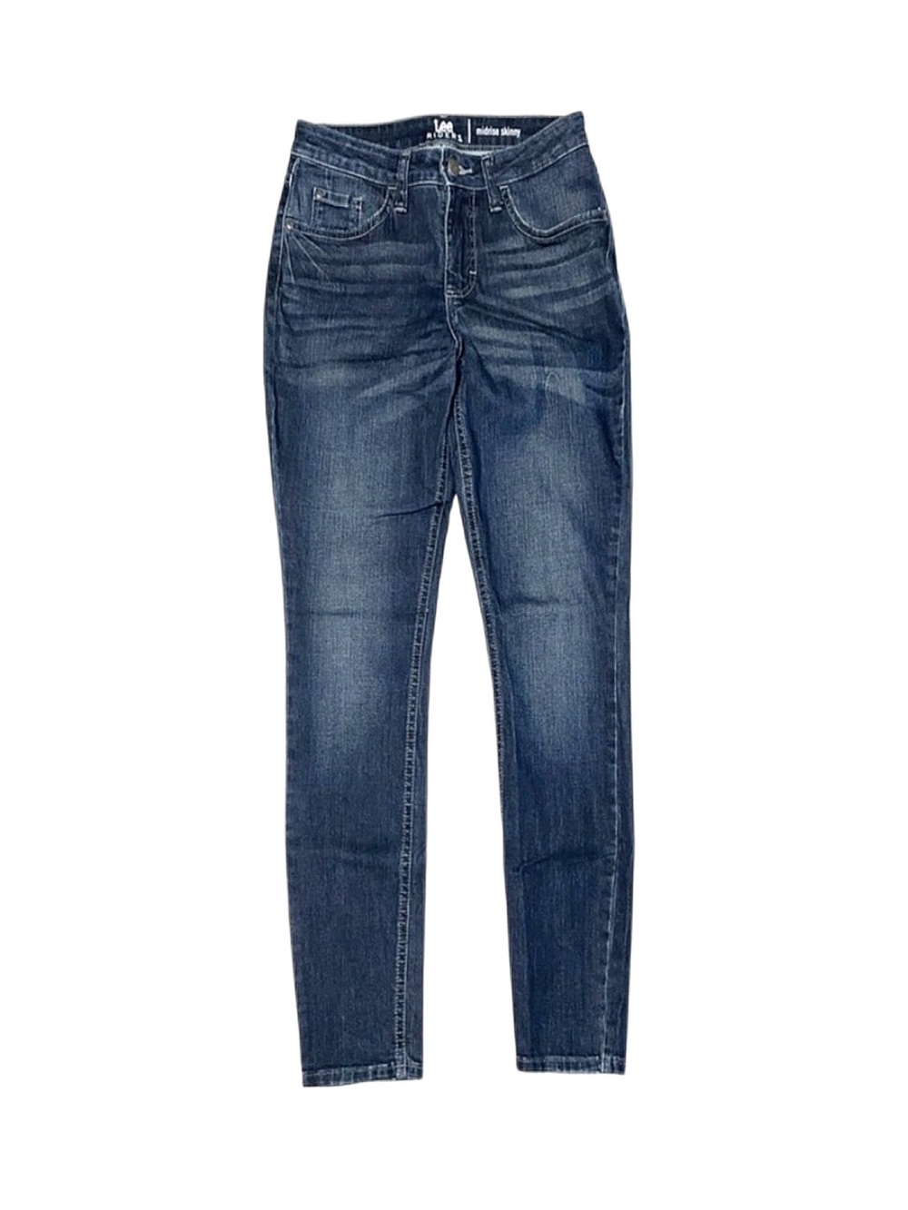 LEE RIDERS Women's Midrise Skinny Jeans Dark Wash Size 6